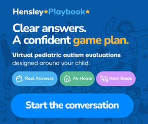 Hensley Playbook cover with blue background, white and yellow text, and buttons for Real Answers, At-Home, and Next Steps.